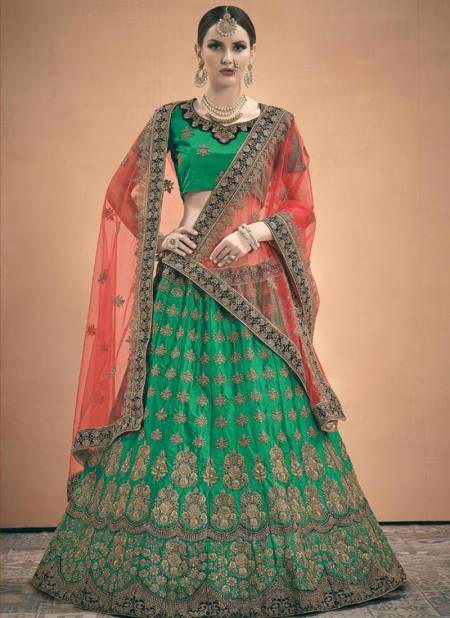 Green Colour ARYA ZARA VOL 5 Exclusive Designer Festive Wedding Wear Stain Stone Work Lehenga Collection 3004